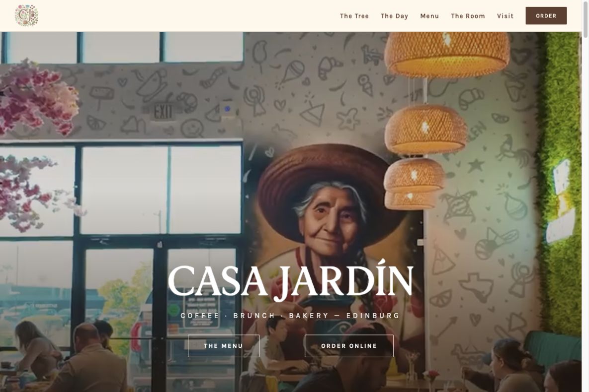 Casa Jardín’s website, managed by Emerald Media