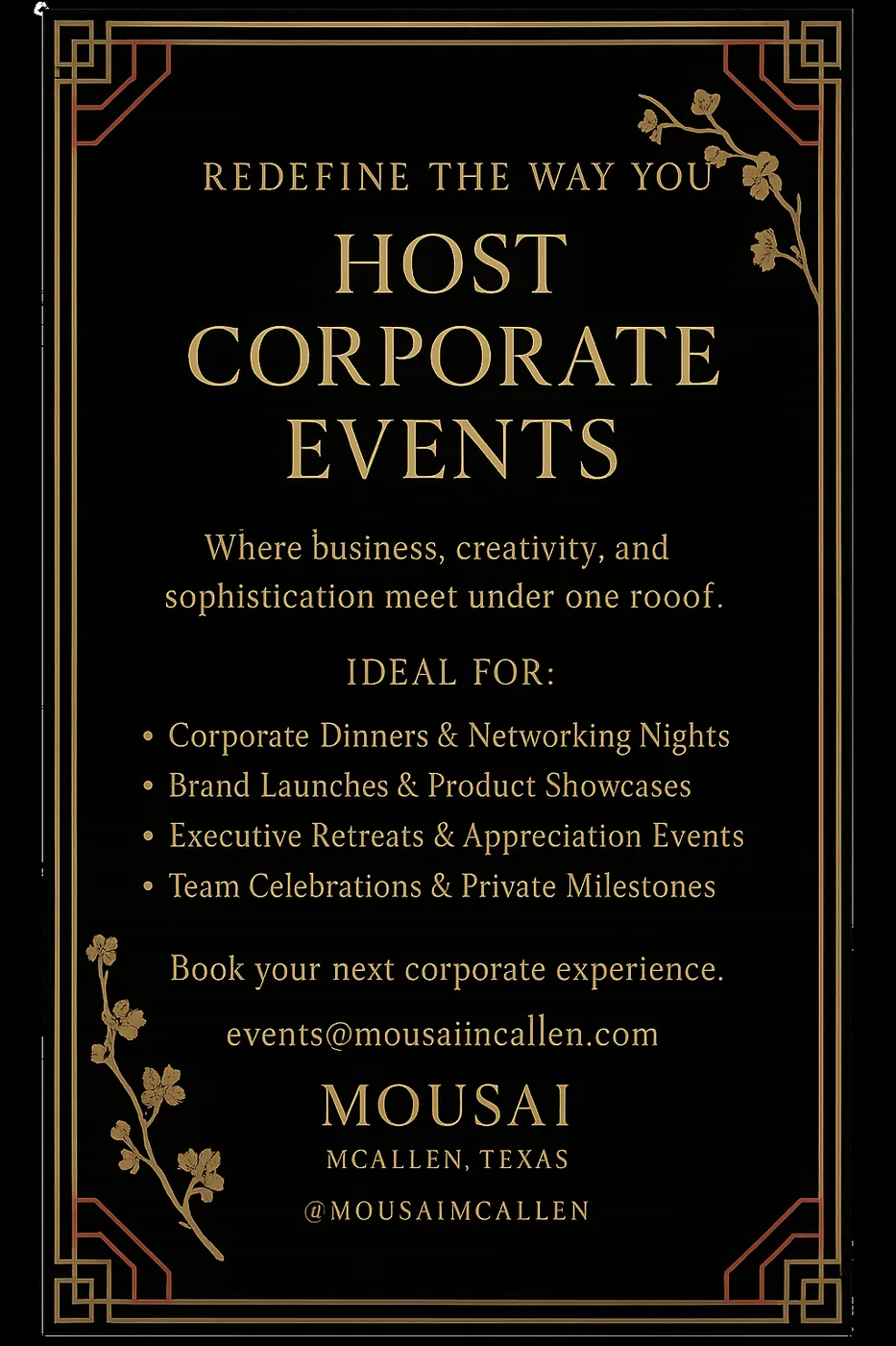 Original Mousai corporate events campaign artwork