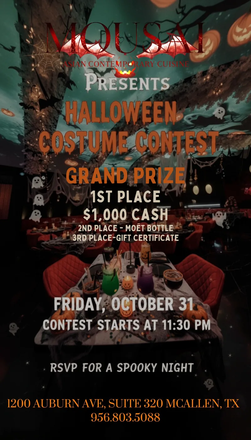 Original Mousai Halloween costume contest campaign artwork