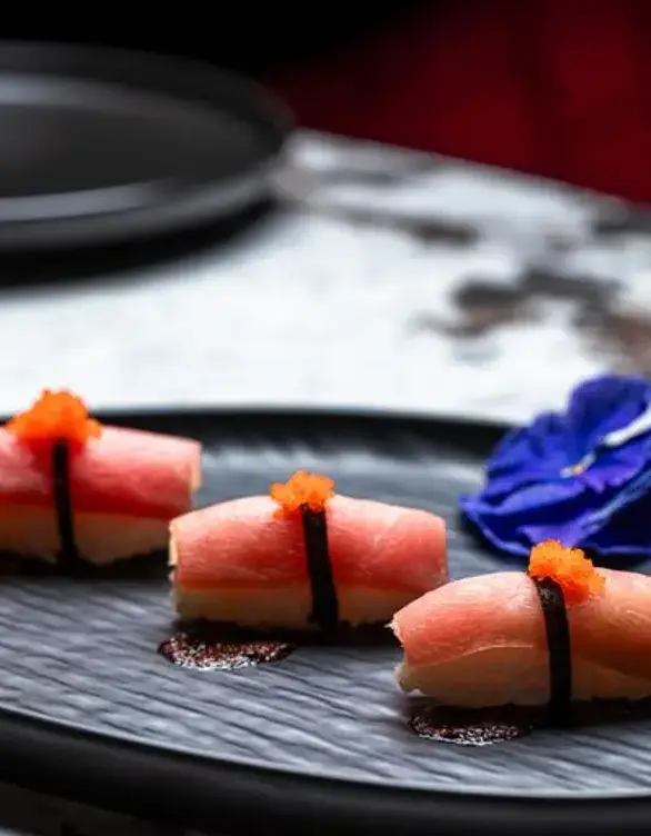 Sushi photographed at Mousai